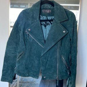 NWOT BlankNYC Green Suede Leather Moto Jacket XS 🧥💚